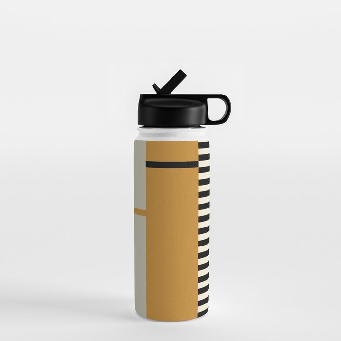 Irregular Stripes 2 neutral Water Bottle Gallery Image 1