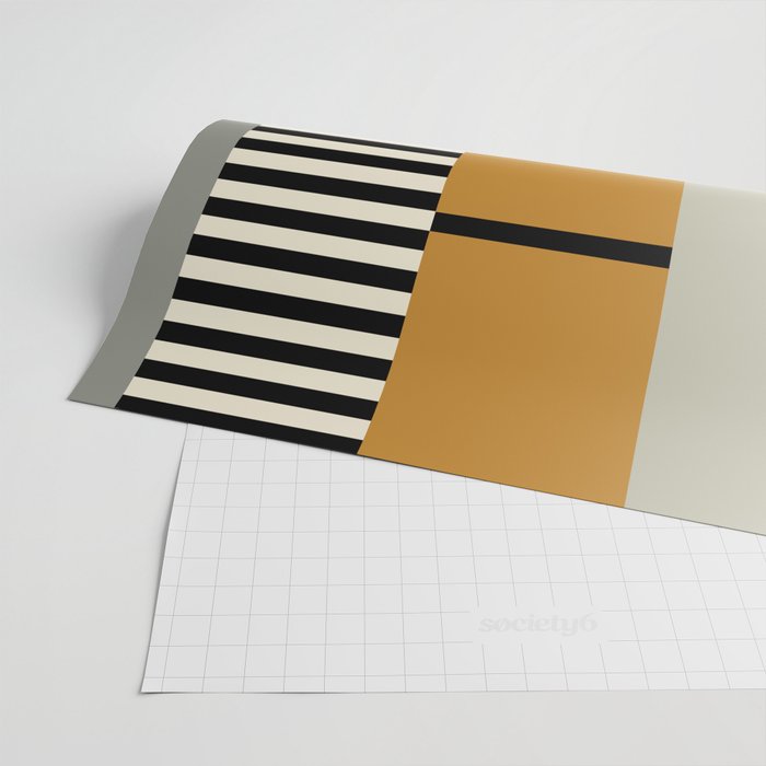 Irregular Stripes 2 neutral Wrapping Paper Gallery Image 2