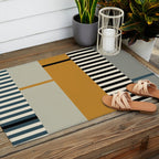 Irregular Stripes 2 neutral Outdoor Rug Gallery Image 2