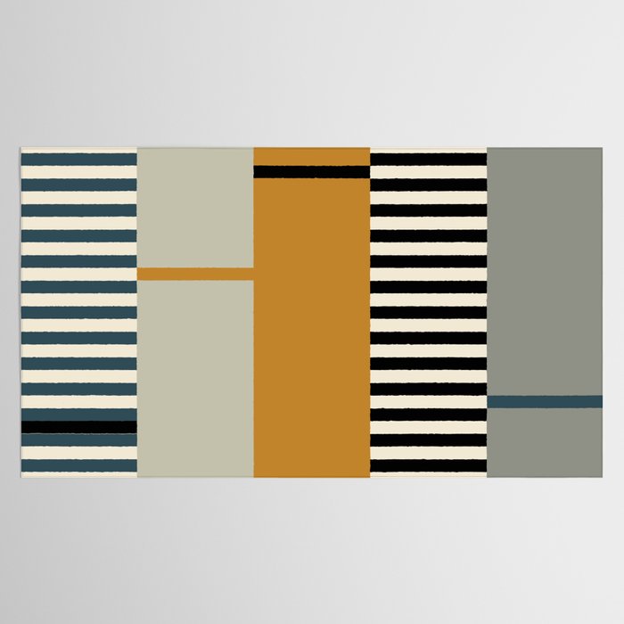 Irregular Stripes 2 neutral Tablecloth Gallery Image 2