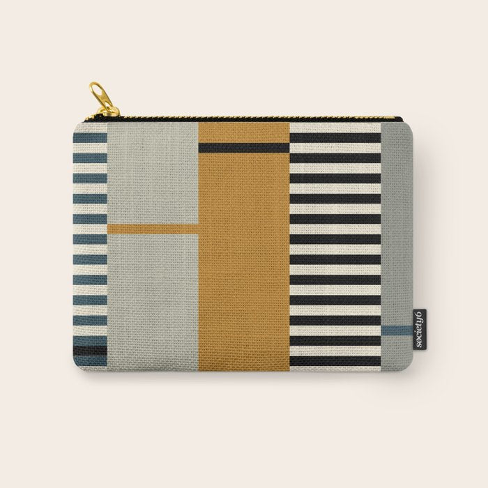 Irregular Stripes 2 neutral Carry All Pouch Gallery Image 1