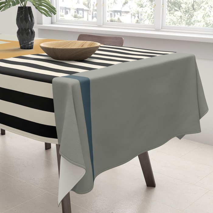 Irregular Stripes 2 neutral Tablecloth Gallery Image 3