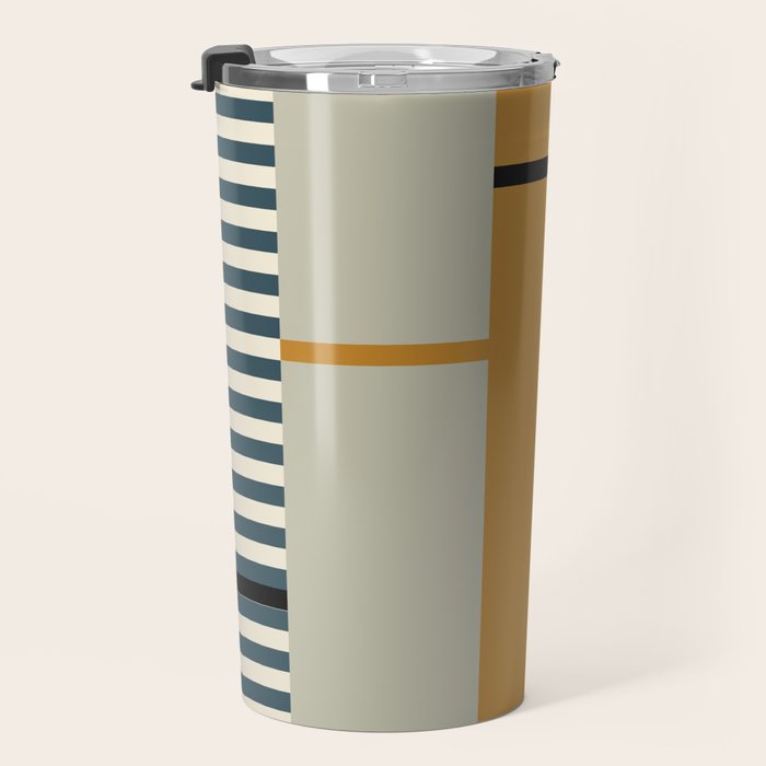 Irregular Stripes 2 neutral Travel Mug Gallery Image 3