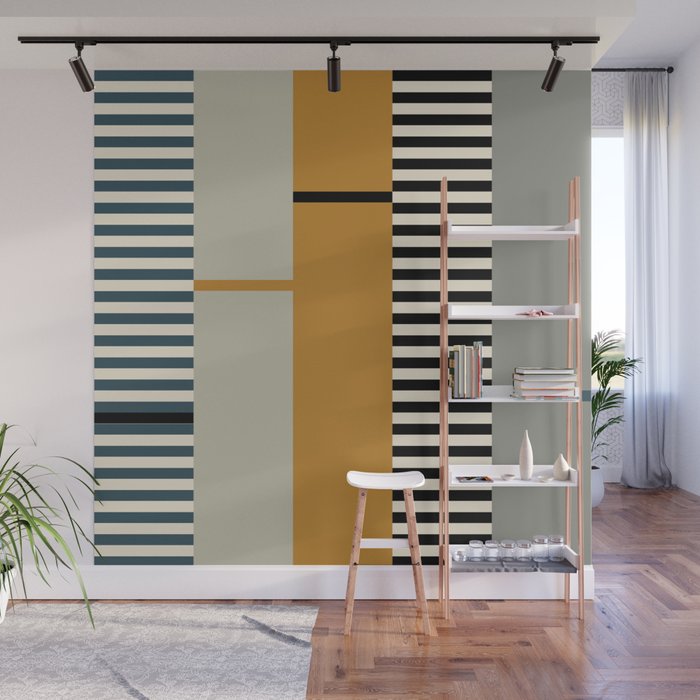 Irregular Stripes 2 neutral Wall Mural Gallery Image 1