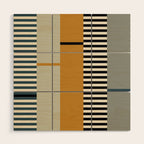 Irregular Stripes 2 neutral Wood Wall Art Gallery Image 1