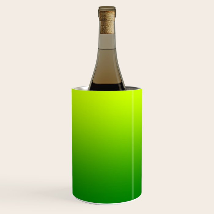 Bright Chartreuse Green Ombre Wine Chiller