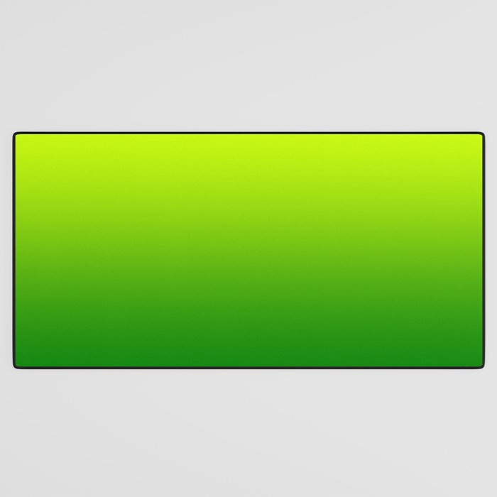 Bright Chartreuse Green Ombre Desk Mat Gallery Image 3