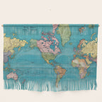 Vintage Map of The World (1897) Wall Hanging Gallery Image 1