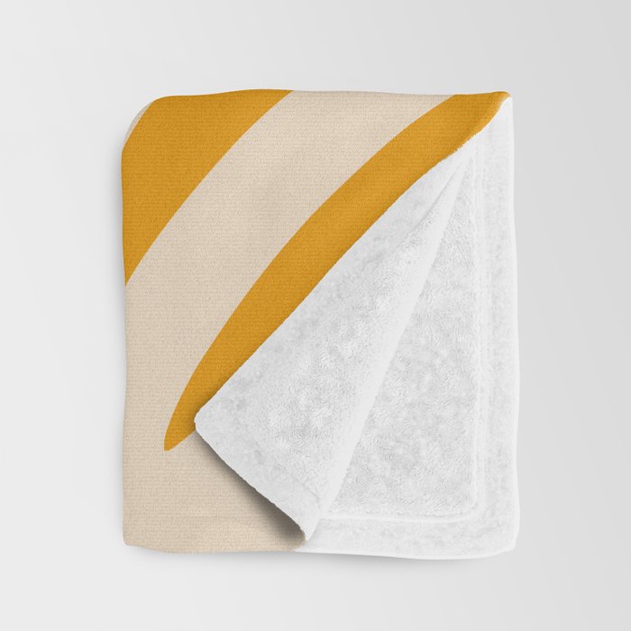 Maldives Minimalist Botanical Abstract in Honey Mustard  Throw Blanket Gallery Image 3