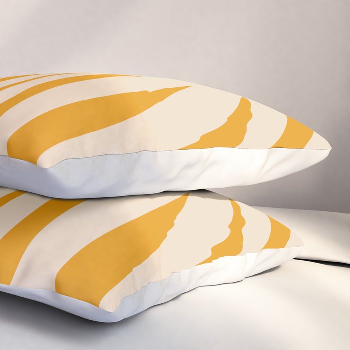 Maldives Minimalist Botanical Abstract in Honey Mustard  Pillow Sham Gallery Image 3