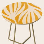 Maldives Minimalist Botanical Abstract in Honey Mustard  Side Table Gallery Image 2