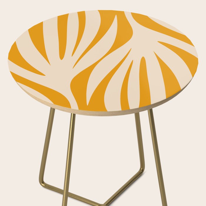 Maldives Minimalist Botanical Abstract in Honey Mustard  Side Table Gallery Image 2