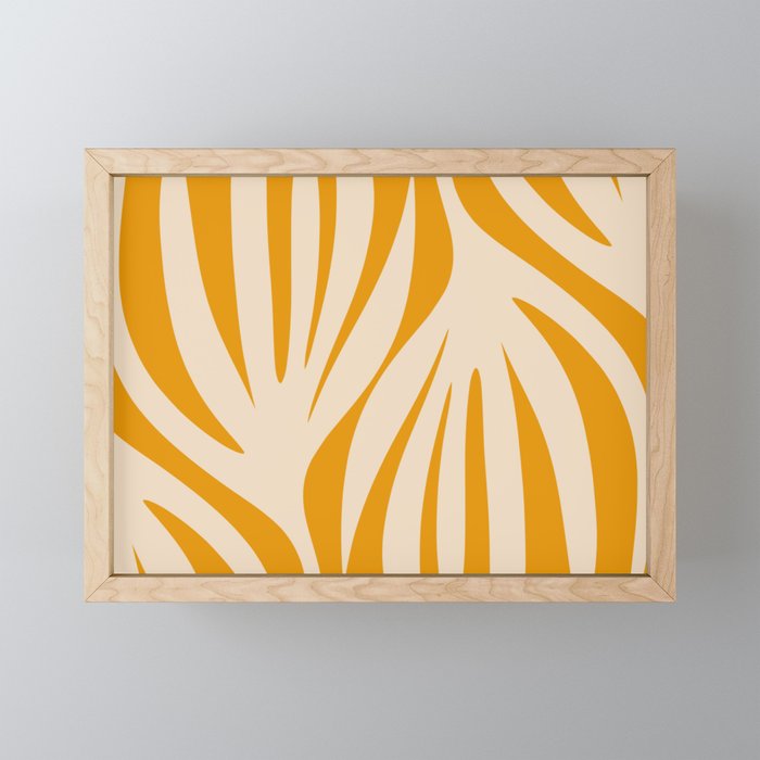 Maldives Minimalist Botanical Abstract in Honey Mustard  Mini Art Print Gallery Image 1