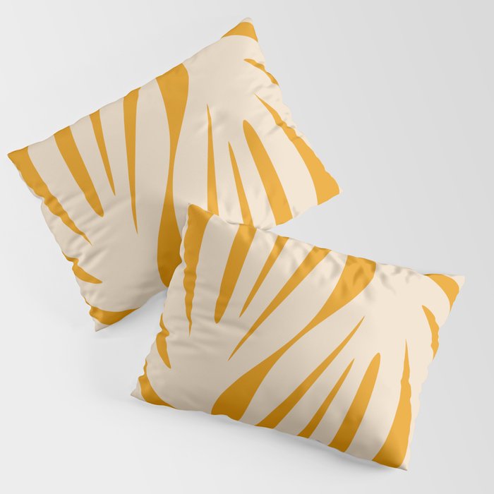 Maldives Minimalist Botanical Abstract in Honey Mustard  Pillow Sham Gallery Image 3
