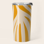 Maldives Minimalist Botanical Abstract in Honey Mustard  Travel Mug Gallery Image 2