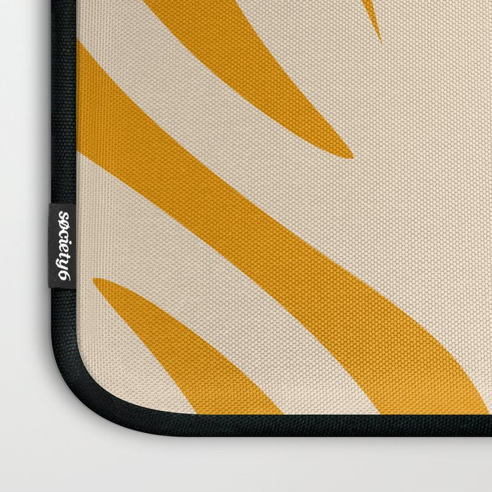 Maldives Minimalist Botanical Abstract in Honey Mustard  Laptop Sleeve Gallery Image 3