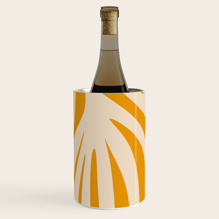 Maldives Minimalist Botanical Abstract in Honey Mustard  Wine Chiller Gallery Image 3