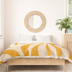 Maldives Minimalist Botanical Abstract in Honey Mustard  Duvet Cover Gallery Image 3