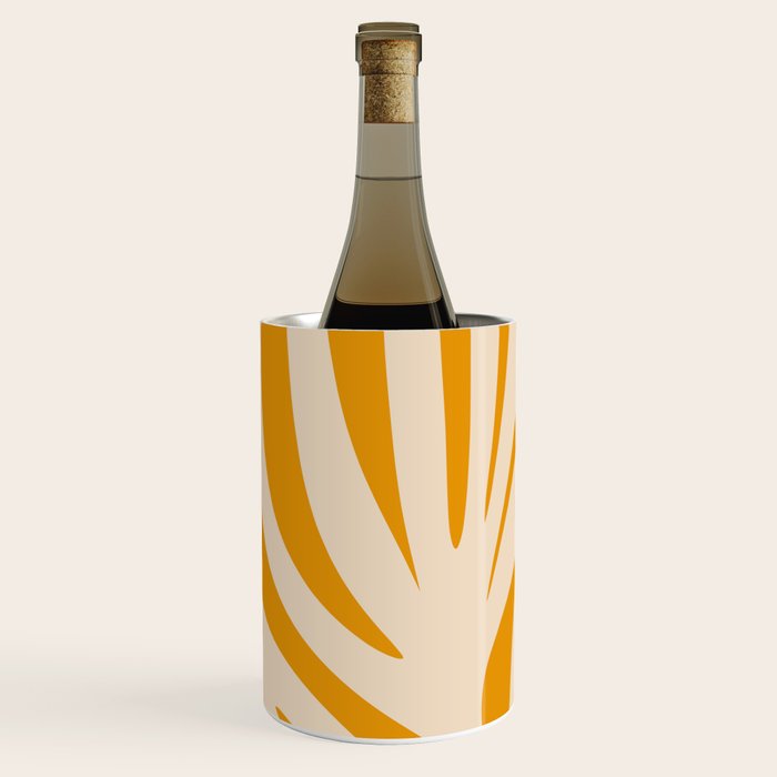 Maldives Minimalist Botanical Abstract in Honey Mustard  Wine Chiller Gallery Image 2