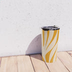 Maldives Minimalist Botanical Abstract in Honey Mustard  Travel Mug Gallery Image 4
