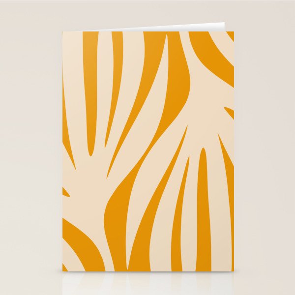 Maldives Minimalist Botanical Abstract in Honey Mustard  Stationery Card Gallery Image 2
