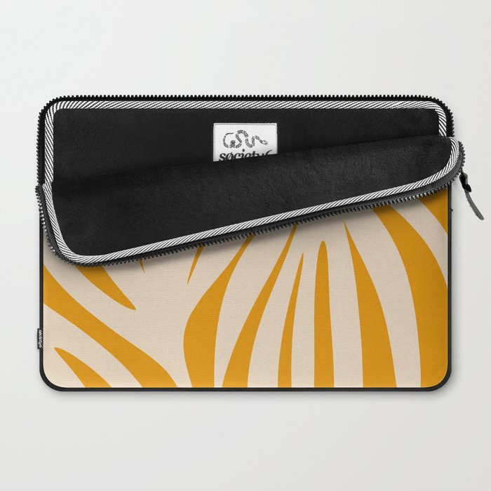 Maldives Minimalist Botanical Abstract in Honey Mustard  Laptop Sleeve Gallery Image 2