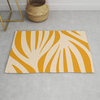 Maldives Minimalist Botanical Abstract in Honey Mustard  Rug Gallery Image 1