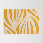 Maldives Minimalist Botanical Abstract in Honey Mustard  Rug Gallery Image 2