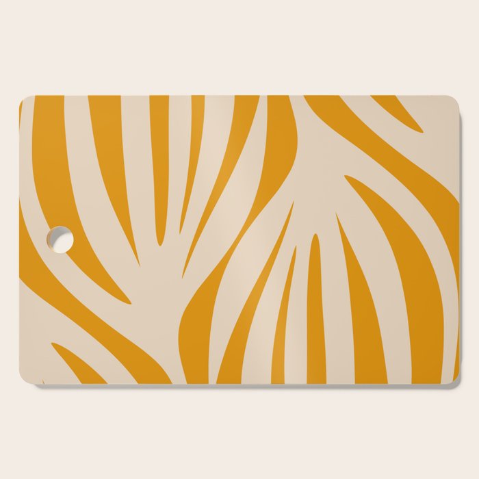 Maldives Minimalist Botanical Abstract in Honey Mustard  Cutting Board Gallery Image 1