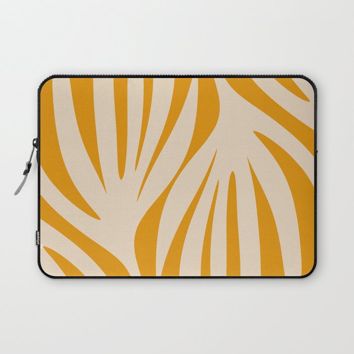 Maldives Minimalist Botanical Abstract in Honey Mustard  Laptop Sleeve Gallery Image 1
