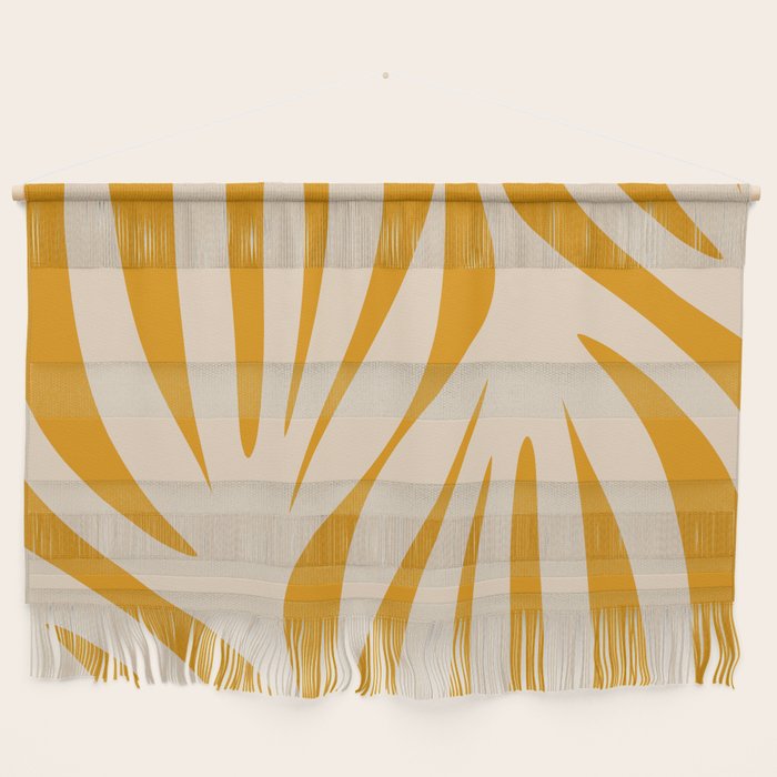 Maldives Minimalist Botanical Abstract in Honey Mustard  Wall Hanging Gallery Image 1