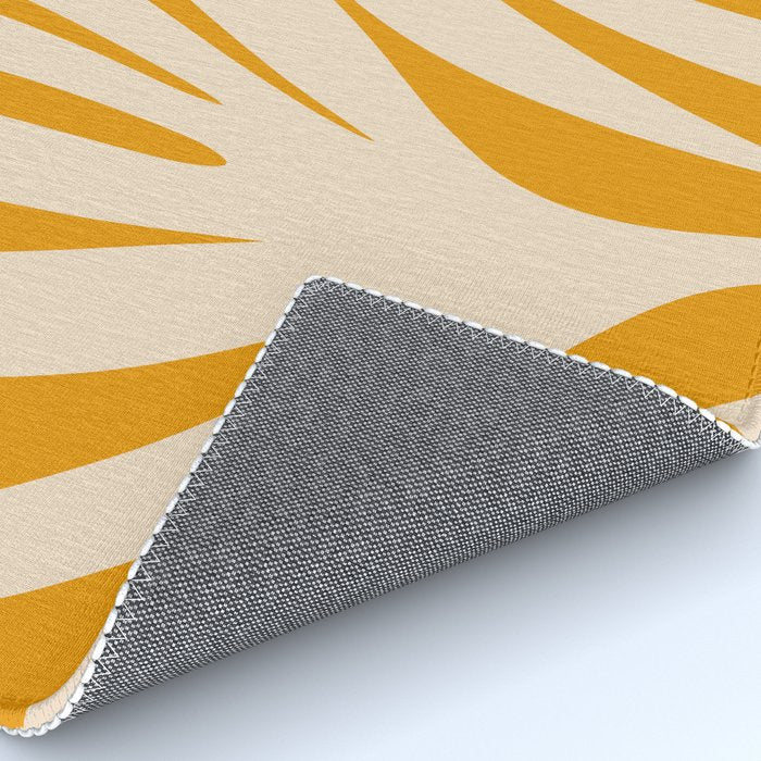Maldives Minimalist Botanical Abstract in Honey Mustard  Rug Gallery Image 4