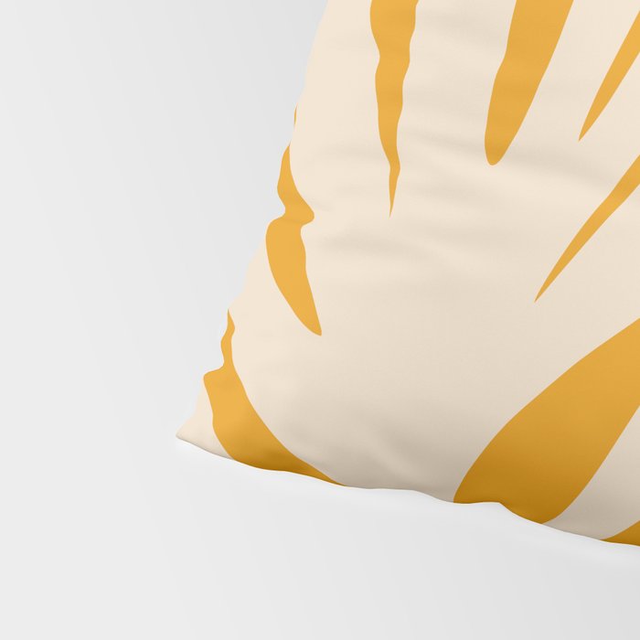 Maldives Minimalist Botanical Abstract in Honey Mustard  Pillow Sham Gallery Image 4