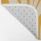 Maldives Minimalist Botanical Abstract in Honey Mustard  Bath Mat Gallery Image 2