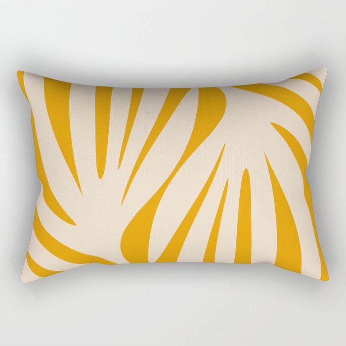 Maldives Minimalist Botanical Abstract in Honey Mustard  Rectangular Pillow Gallery Image 1