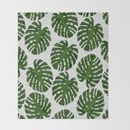 Monstera Leaf III Throw Blanket Gallery Image 2