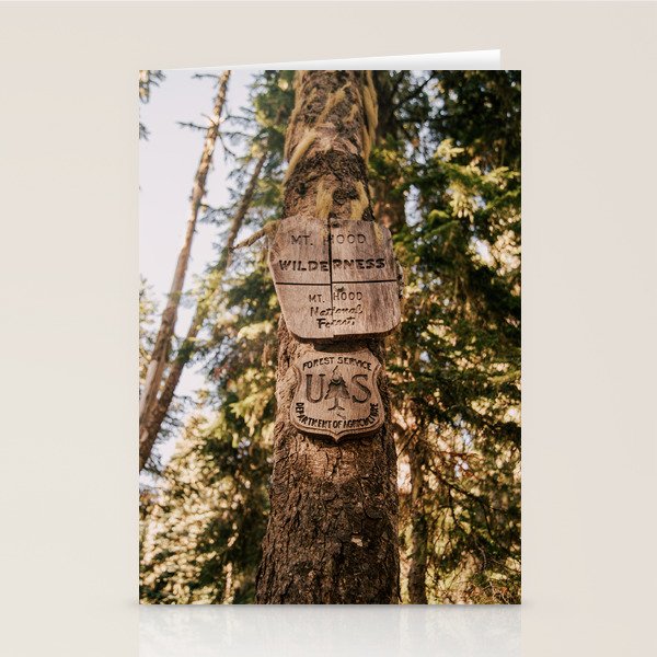 Mt Hood Wilderness Sign Stationery Card Gallery Image 2