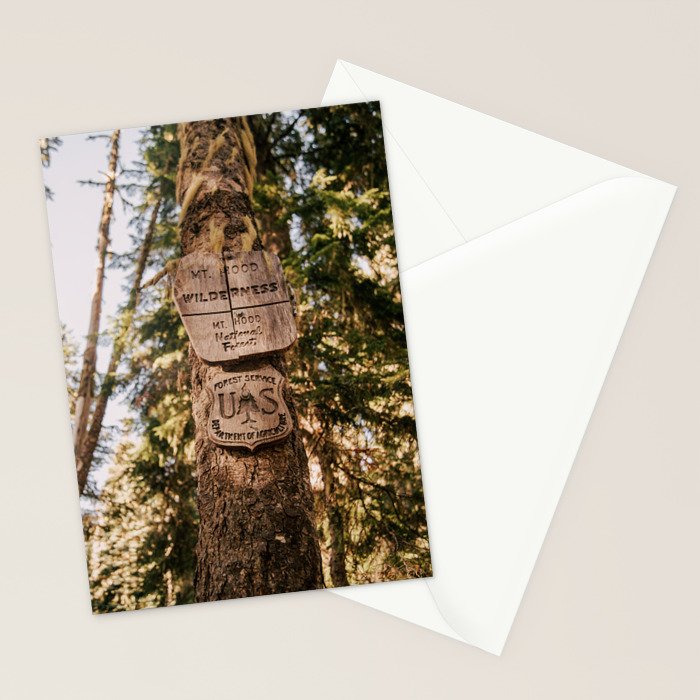 Mt Hood Wilderness Sign Stationery Card Gallery Image 2