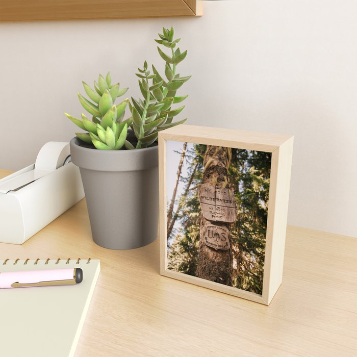 Mt Hood Wilderness Sign Mini Art Print Gallery Image 2
