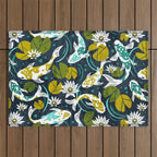 Koi Pond - Green Outdoor Rug Gallery Image 1