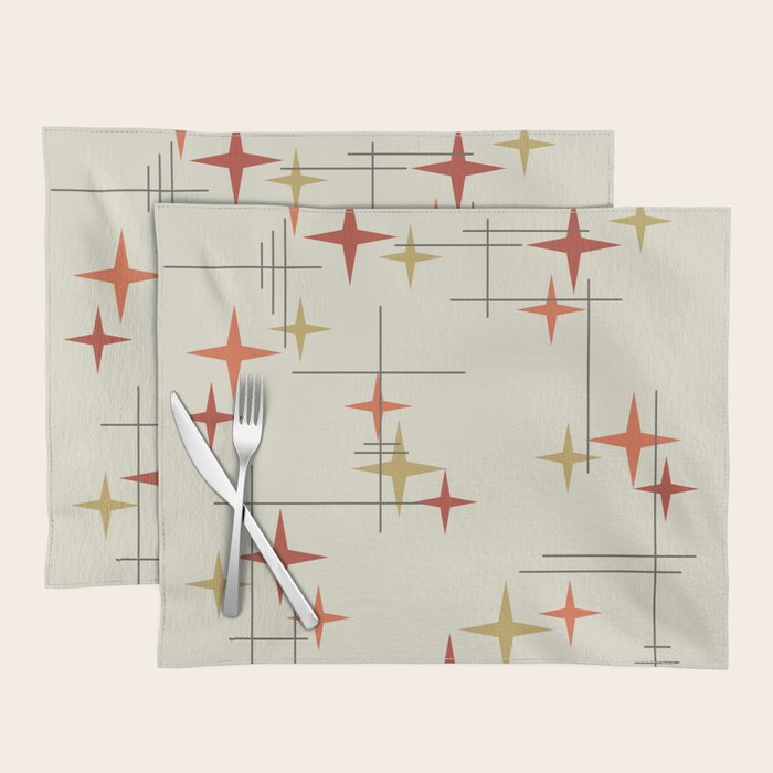 Mid Century Modern Stars Placemat Gallery Image 1