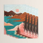 Retro Lake Wrapping Paper Gallery Image 3