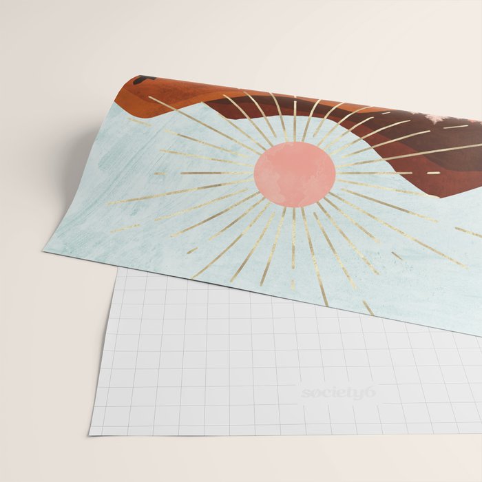 Retro Lake Wrapping Paper Gallery Image 2