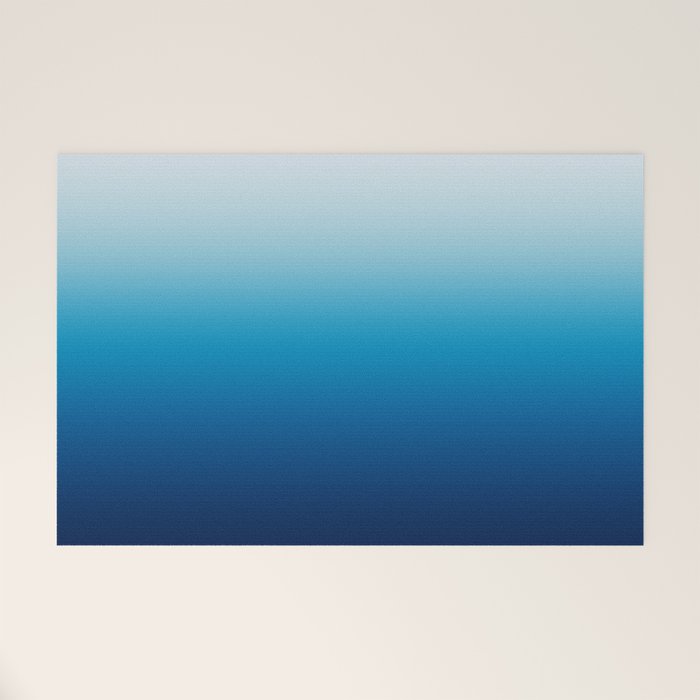Sky and Ocean Blue Ombre Welcome Mat Gallery Image 1