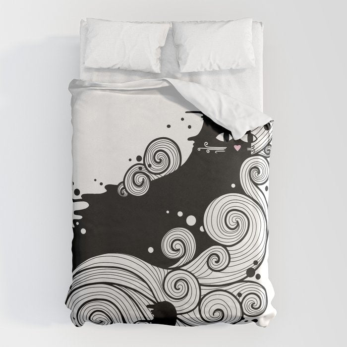 The Cat and the Sea Duvet Cover Gallery Image 6
