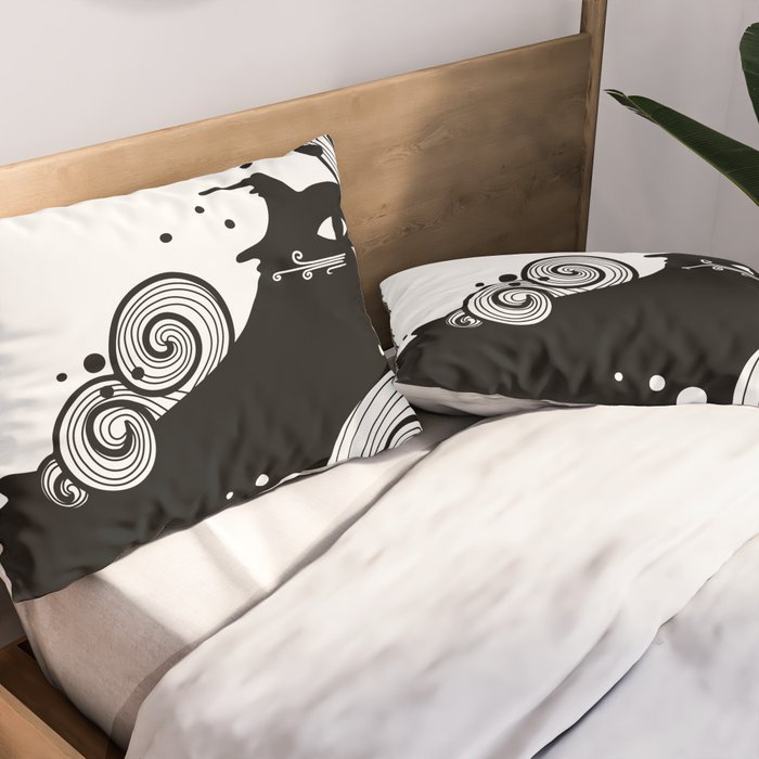 The Cat and the Sea Pillow Sham Gallery Image 2