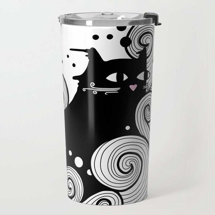 The Cat and the Sea Travel Mug Gallery Image 2