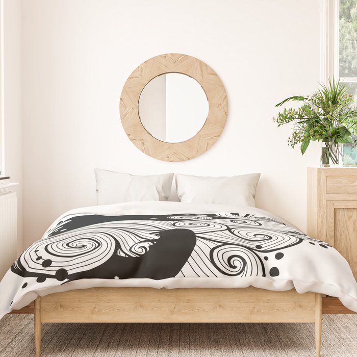 The Cat and the Sea Duvet Cover Gallery Image 3