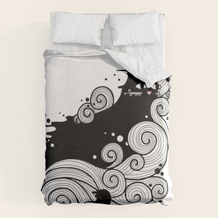 The Cat and the Sea Duvet Cover Gallery Image 6