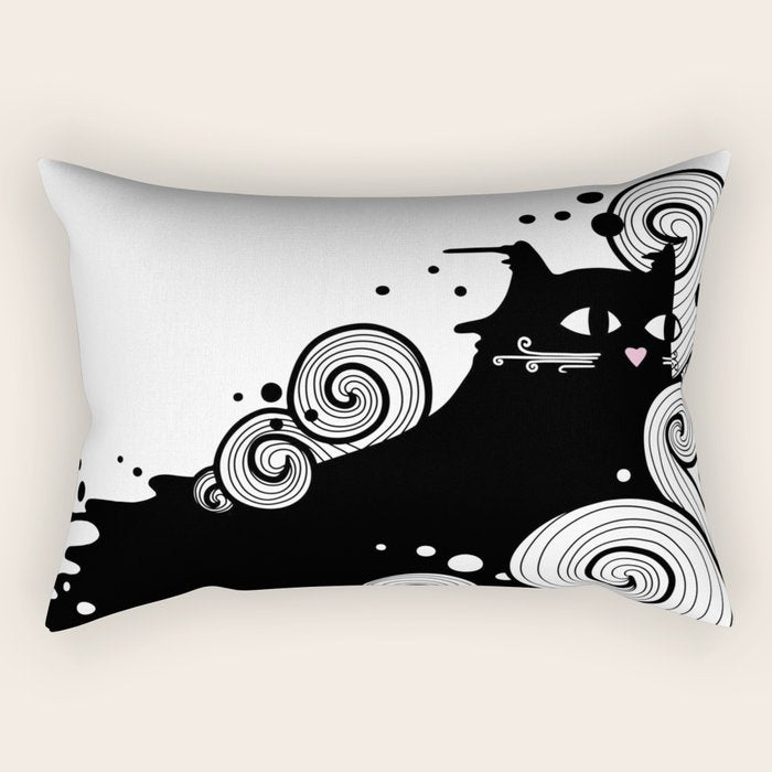 The Cat and the Sea Rectangular Pillow Gallery Image 2